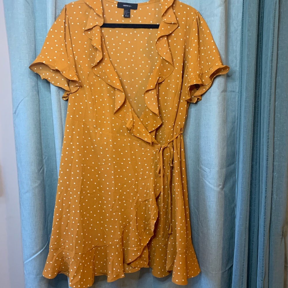 Forever21+ Polka Dot Wrap Dress // 2x